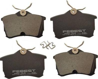Febest 0301-CLR - Гальмівні колодки, дискові гальма autozip.com.ua