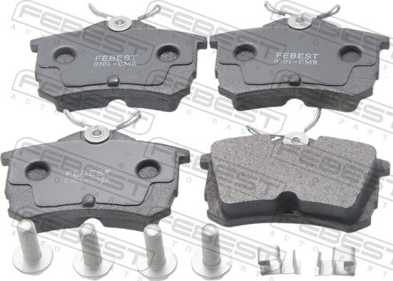 Febest 0301-CMR - Гальмівні колодки, дискові гальма autozip.com.ua
