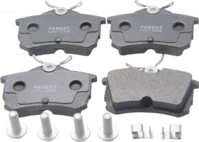 Febest 0301-CMR - Гальмівні колодки, дискові гальма autozip.com.ua