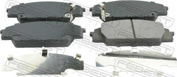 Febest 0301-FD2F - Гальмівні колодки, дискові гальма autozip.com.ua