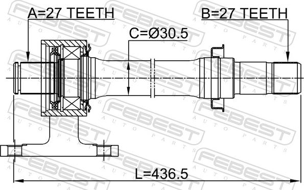 Febest 0312-CRATRH - Приводний вал autozip.com.ua