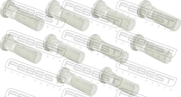 Febest 0384-001-PCS10 - Болт кріплення колеса autozip.com.ua
