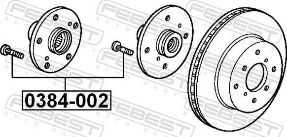 Febest 0384-002 - Болт кріплення колеса autozip.com.ua