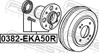 Febest 0382-EKA50R - Маточина колеса autozip.com.ua