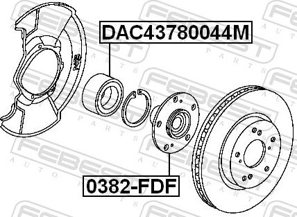 Febest 0382-FDF - Маточина колеса autozip.com.ua
