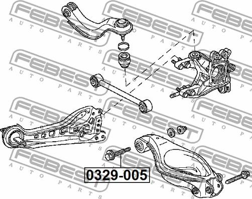 Febest 0329-005 - Болт регулювання розвалу коліс autozip.com.ua