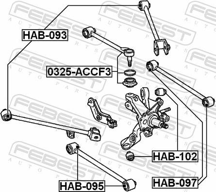 Febest 0325-ACCF3 - Важіль незалежної підвіски колеса autozip.com.ua