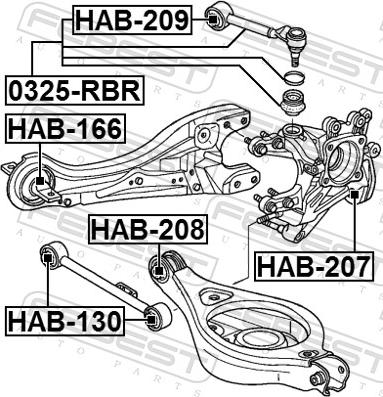 Febest 0325-RBR - Важіль незалежної підвіски колеса autozip.com.ua