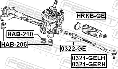 Febest HRKB-GE - Пильник, рульове управління autozip.com.ua