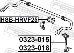 Febest 0323-015 - Тяга / стійка, стабілізатор autozip.com.ua
