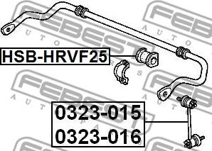 Febest 0323-015 - Тяга / стійка, стабілізатор autozip.com.ua