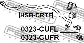 Febest 0323-CUFR - Тяга / стійка, стабілізатор autozip.com.ua