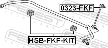 Febest 0323-FKF - Тяга / стійка, стабілізатор autozip.com.ua