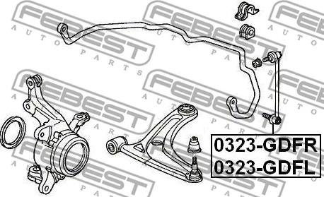 Febest 0323-GDFL - Тяга / стійка, стабілізатор autozip.com.ua