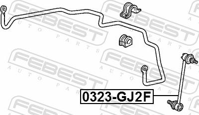Febest 0323-GJ2F - Тяга / стійка, стабілізатор autozip.com.ua