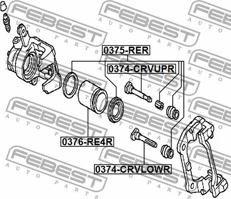 Febest 0376-RE4R - Поршень, корпус скоби гальма autozip.com.ua