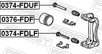 Febest 0376-FDF - Поршень, корпус скоби гальма autozip.com.ua