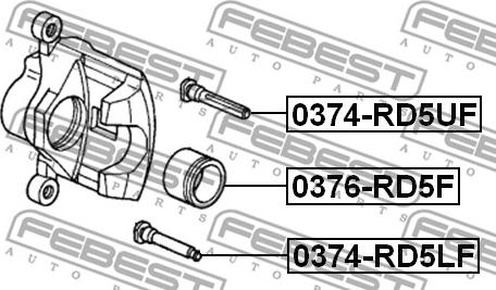 Febest 0376-RD5F - Поршень, корпус скоби гальма autozip.com.ua