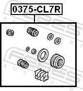 Febest 0375-CL7R - Ремкомплект, гальмівний супорт autozip.com.ua