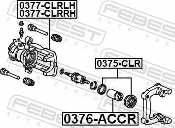 Febest 0375-CLR - Ремкомплект, гальмівний супорт autozip.com.ua