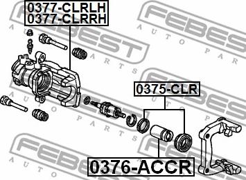 Febest 0376-ACCR - Поршень, корпус скоби гальма autozip.com.ua