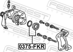 Febest 0375-FKR - Ремкомплект, гальмівний супорт autozip.com.ua