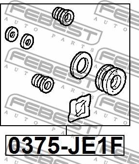 Febest 0375-JE1F - Ремкомплект, гальмівний супорт autozip.com.ua