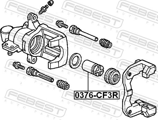 Febest 0376-CF3R - Поршень, корпус скоби гальма autozip.com.ua