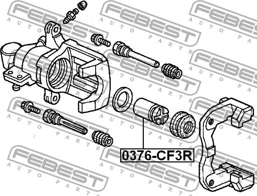 Febest 0376-CF3R - Поршень, корпус скоби гальма autozip.com.ua