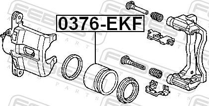 Febest 0376-EKF - Поршень, корпус скоби гальма autozip.com.ua