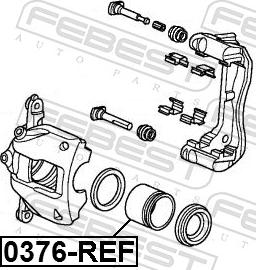 Febest 0376-REF - Поршень, корпус скоби гальма autozip.com.ua