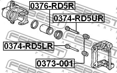 Febest 0374-RD5UR - Втулка направляющая суппорта задн. HONDA ACCORD CL 2002-2008  пр-во FEBEST autozip.com.ua