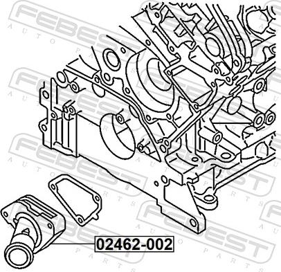 Febest 02462-002 - Термостат, охолоджуюча рідина autozip.com.ua