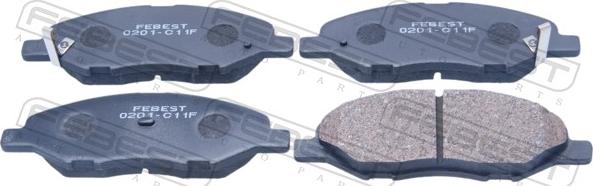 Febest 0201-C11F - Гальмівні колодки, дискові гальма autozip.com.ua