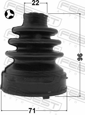 Febest 0215-F15T - Пильник, приводний вал autozip.com.ua