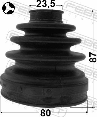 Febest 0215-T30T - Пильник, приводний вал autozip.com.ua