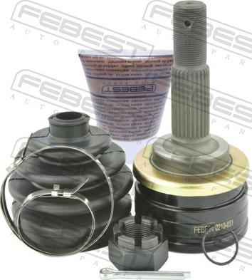 Febest 0210-051 - Шарнір, ШРУС, приводний вал autozip.com.ua