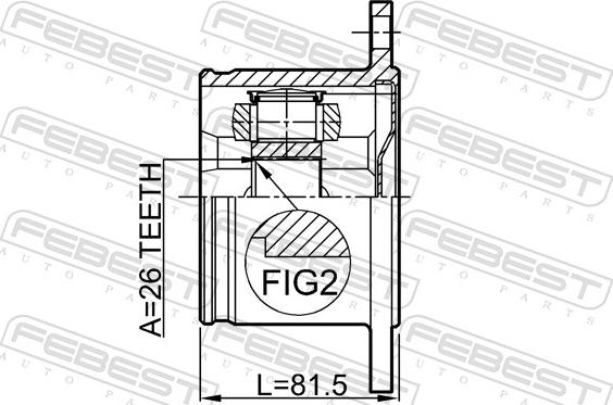 Febest 0211-T30RH - Шарнір, ШРУС, приводний вал autozip.com.ua