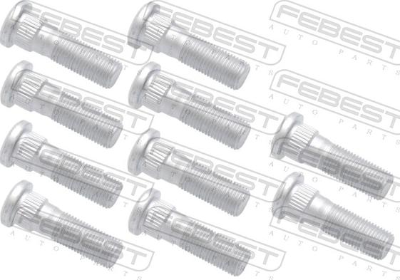Febest 0284-001-PCS10 - Болт кріплення колеса autozip.com.ua