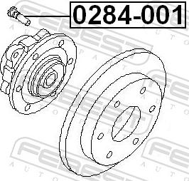 Febest 0284-001 - Болт кріплення колеса autozip.com.ua