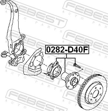Febest 0282-D40F - Маточина колеса autozip.com.ua