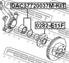 Febest 0282-E11F - Маточина колеса autozip.com.ua