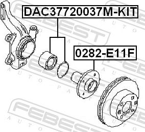 Febest 0282-E11F - Маточина колеса autozip.com.ua