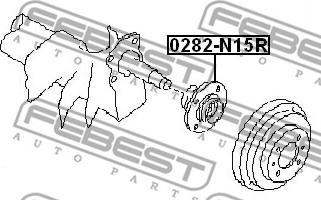 Febest 0282-N15R - Маточина колеса autozip.com.ua