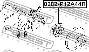 Febest 0282-P12A44R - Маточина колеса autozip.com.ua