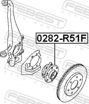 Febest 0282-R51F - Комплект підшипника маточини колеса autozip.com.ua