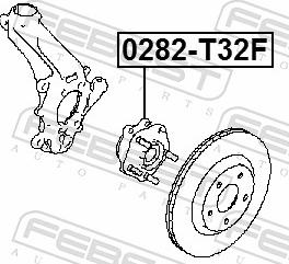 Febest 0282-T32F - Маточина колеса autozip.com.ua