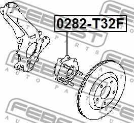 Febest 0282-T32F - Маточина колеса autozip.com.ua