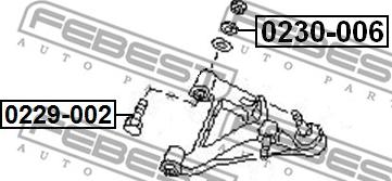 Febest 0229-002 - Болт регулювання розвалу коліс autozip.com.ua