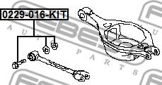 Febest 0229-016-KIT - Болт регулювання розвалу коліс autozip.com.ua